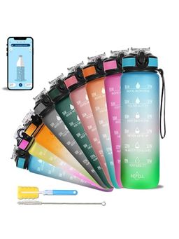 Solara - Motivational Water Bottle, Green Surfer- 1Liter