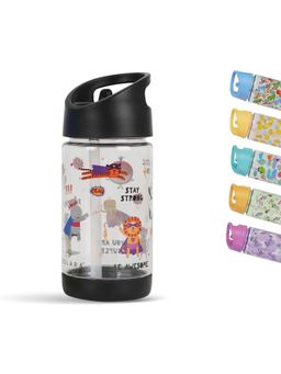Solara - Kids Pattern Water Bottle, Animal Heroes- 400 ML