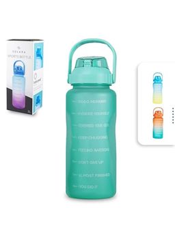 Solara - Motivational Water Bottle, Cool Aqua- 2Liter