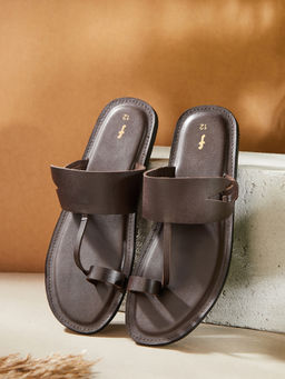 Fabindia - Men Brown Leather Sandals