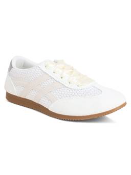 London Rag - Women White Lace Up Casual Sneakers