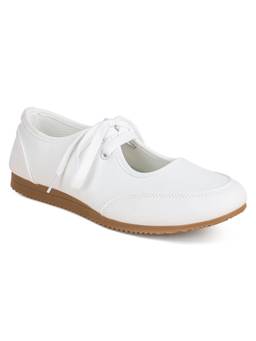 London Rag - Women White Lace Up Sneakers