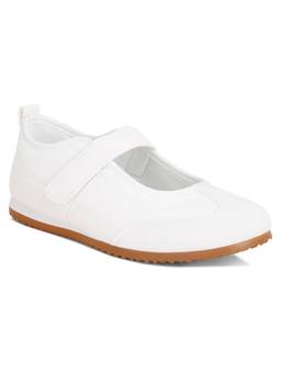 London Rag - Women White Classic Velcro-Strap Sneakers