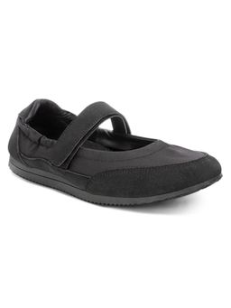 London Rag - Women Black Flexible Velcro Strap Sneakers