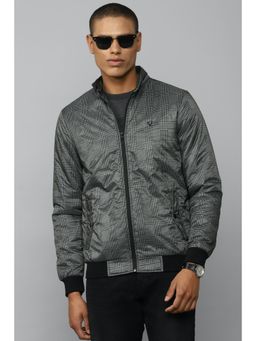 Allen Solly - Men Grey Check Full Sleeves Casual Jacket