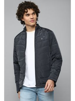 Allen Solly - Men Grey Solid Full Sleeves Casual Jacket