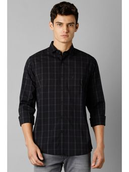 Allen Solly - Men Black Slim Fit Check Full Sleeves Casual Shirt