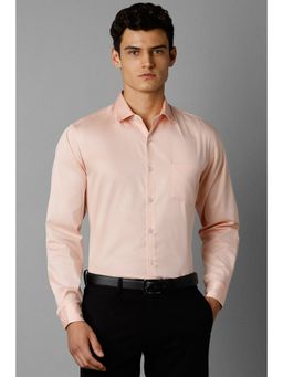 Allen Solly - Men Pink Slim Fit Solid Full Sleeves Formal Shirt