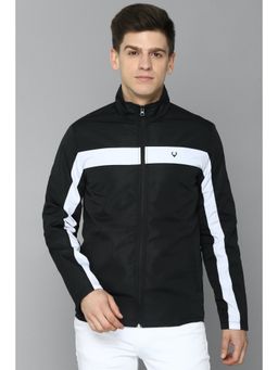 Allen Solly - Men Black Solid Full Sleeves Casual Jacket