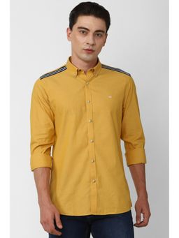 Peter England - Men Yellow Slim Fit Casual Shirt