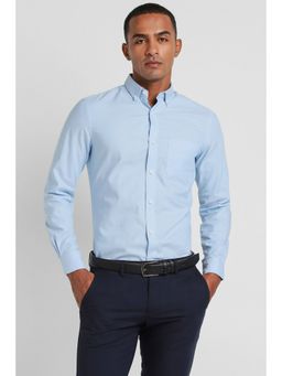 Peter England - Men Blue Slim Fit Full Sleeves Formal Shirt