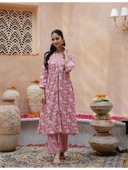 Gahan - Women Floral Printed Pure Cotton Kurta Pants (Set of 2)