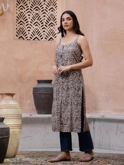 Gahan - Paisley Printed Pure Cotton Kurta
