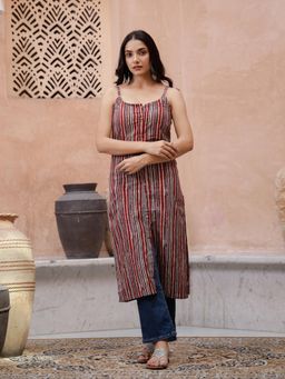 Gahan - Printed Shoulder Straps Pure Cotton Kurta