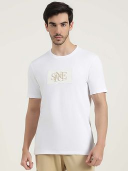 United Colors of Benetton - Men White Pure Cotton Relaxed Fit T-Shirt