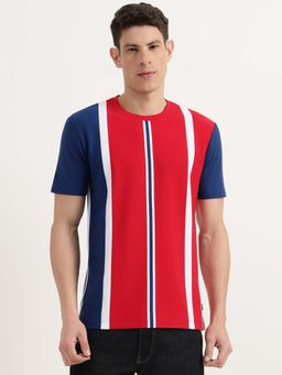 United Colors of Benetton - Men Red Pure Cotton Relaxed Fit T-Shirt