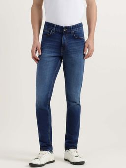 United Colors of Benetton - Men Blue Cotton Blend Skinny Fit Jeans