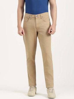 United Colors of Benetton - Men Beige Cotton Blend Skinny Fit Jeans