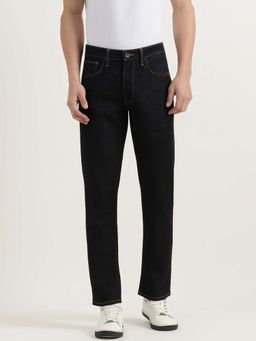 United Colors of Benetton - Men Black Cotton Blend Straight Fit Jeans