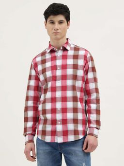 United Colors of Benetton - Men Multi-Color Pure Cotton Relaxed Fit Shirt