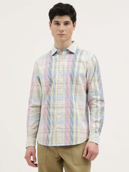 United Colors of Benetton - Men Multi-Color Pure Cotton Regular Fit Shirt