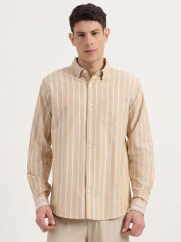 United Colors of Benetton - Men Brown Pure Cotton Regular Fit Shirt