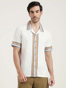 United Colors of Benetton - Men White Pure Cotton Relaxed Fit Shirt