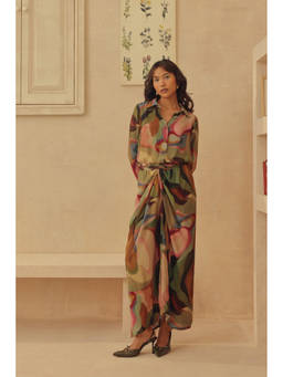 Sage By Mala - Multi-Colour Acquarella Skirt