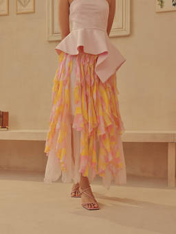 Sage By Mala - Pink Peonia Skirt