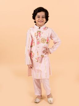 PSPeaches - Boys Pink Kurta (Set of 3)