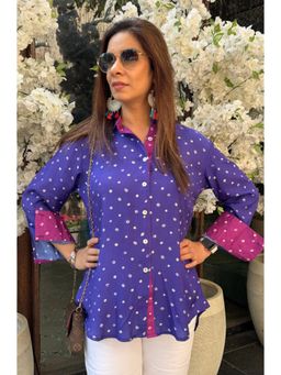 Ishnya - Indigo Bandhani Shirt