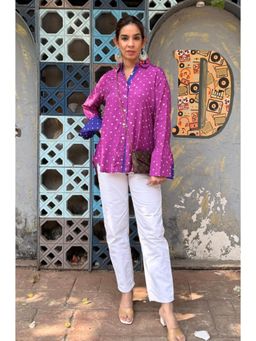 Ishnya - Purple Bandhani Shirt