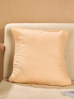 Fabindia - Orange Jute Woven Cushion Cover