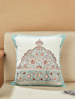 Fabindia - Blue Cotton Printed Cushion Cover