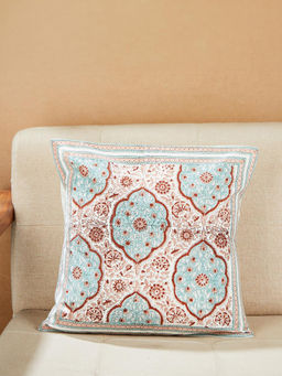 Fabindia - Blue Cotton Printed Cushion Cover