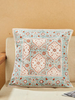 Fabindia - Blue Cotton Printed Cushion Cover 50X50