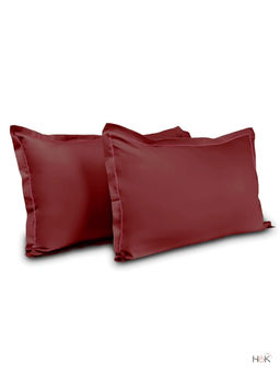 Haus & Kinder - Crimson Velvet 300Tc Pillow Cover (Pack Of 2)