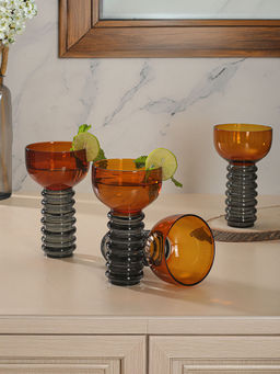 Trovea's - Amber Eclipse Cocktail Glass (Pack Of 4)