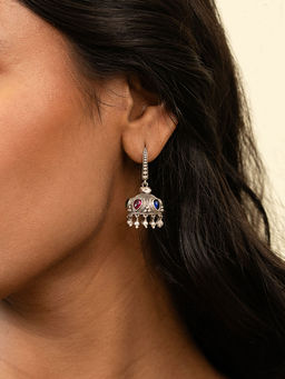 Shaya by CaratLane - Feeling Haer Oxidised Jhumkis In 925 Silver