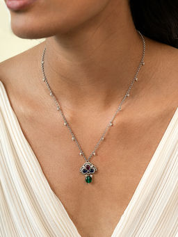 Shaya by CaratLane - Feeling Suhino Oxidised Pendant Necklace In 925 Silver