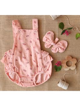 Yellow Rabbit - Blush Pink Ruffle Butt Romper
