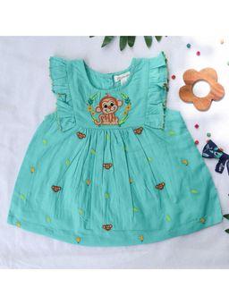 Yellow Rabbit - Jade Green Goin Banana Dress