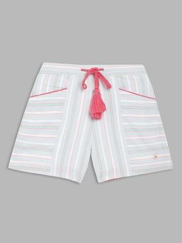 Elle Kids - Girls Multi-Color Striped Shorts