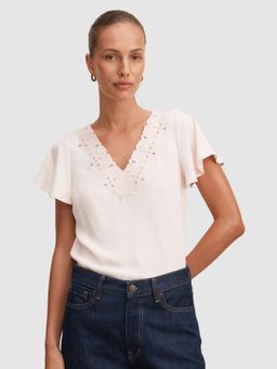 Forever New - Tillie Embroidery Detail Top