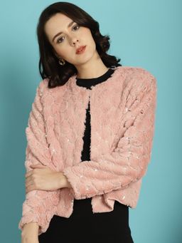 BLANC9 - Pink Faux Fur Jacket