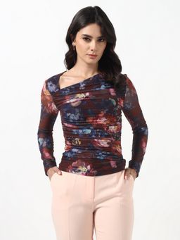 Guess - Women Bernardette Midnight Bloom Print Printed Knit Top