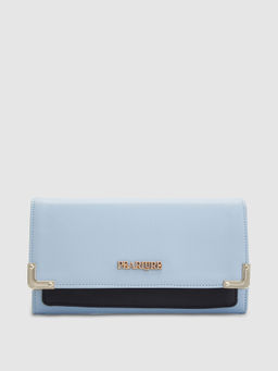 Pearlure - Cindy Wallet for Women Italian Vegan Leather - Blue