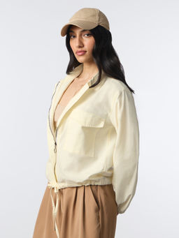 The Souled Store - Women Cream Linen Utility Shirt