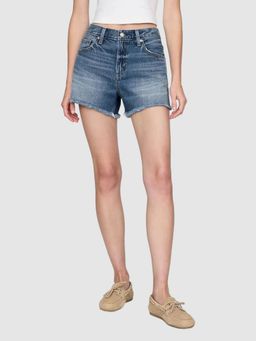 GAP - Women Blue Cotton Blend Shorts