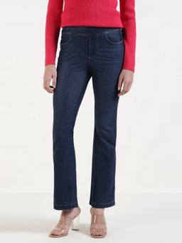 Xpose - Women Blue Relaxed-Fit Flared Jeggings